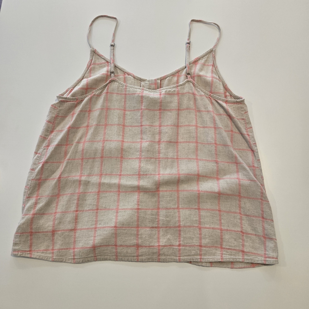 Lucky Brand Pink and Cream Plaid Tank Top - Picture 3 of 6